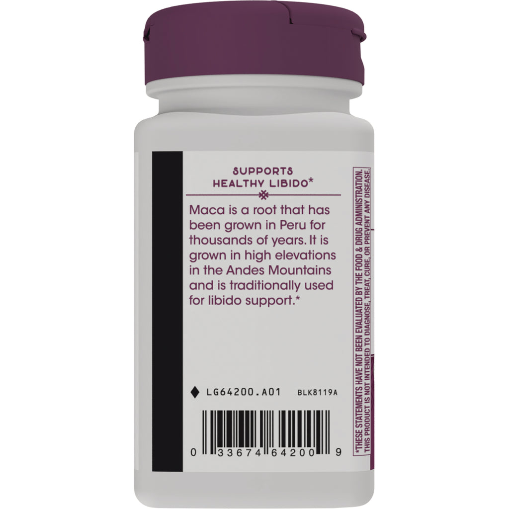 NW772 | back label of supplement bottle reading Supports healthy libido and Maca description with barcode - Thumbnail