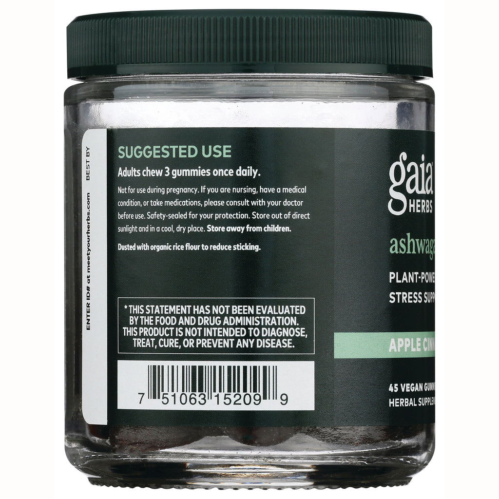 GH139 | back label showing suggested use instructions, safety warning box and barcode on green supplement jar - Thumbnail