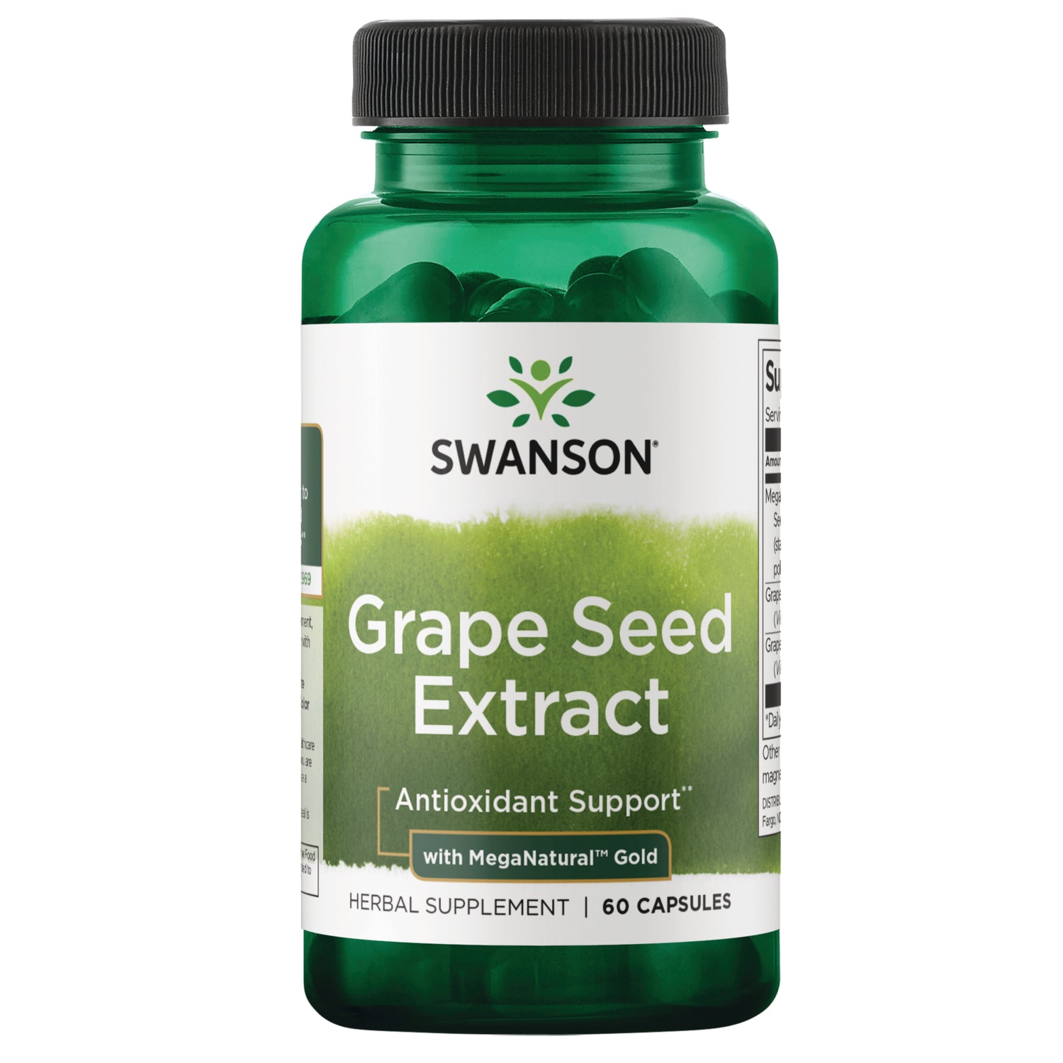 SWH291 | Four Swanson Grape Seed Extract supplement bottles with front labels reading Grape Seed Extract and 60 capsules || SWH291 | Three Swanson Grape Seed Extract bottles, front labels read Antioxidant Support, 60 capsules || SWH291 | Two green Swanson Grape Seed Extract supplement bottles front label showing Antioxidant Support 60 capsules