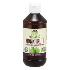 NWF1392 | NOW Real Food Organic Monk Fruit zero-calorie liquid sweetener 8 fl oz (237 mL)