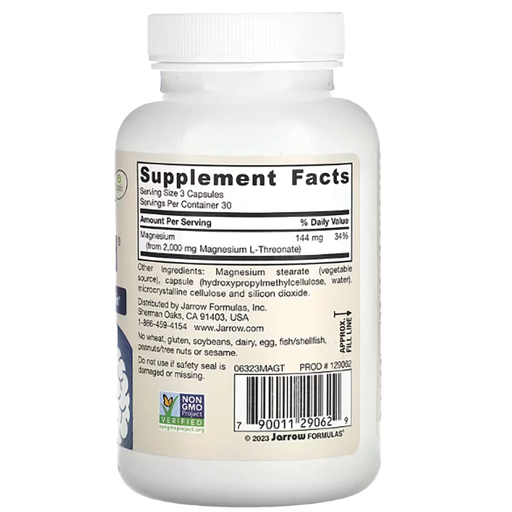 JR238 | back label showing Supplement Facts, ingredient list and barcode on white supplement bottle - Thumbnail