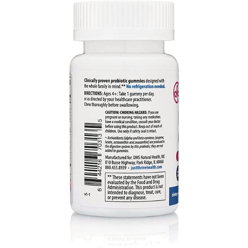 JTR012 | back label of white supplement bottle showing directions, caution statement and barcode - Thumbnail