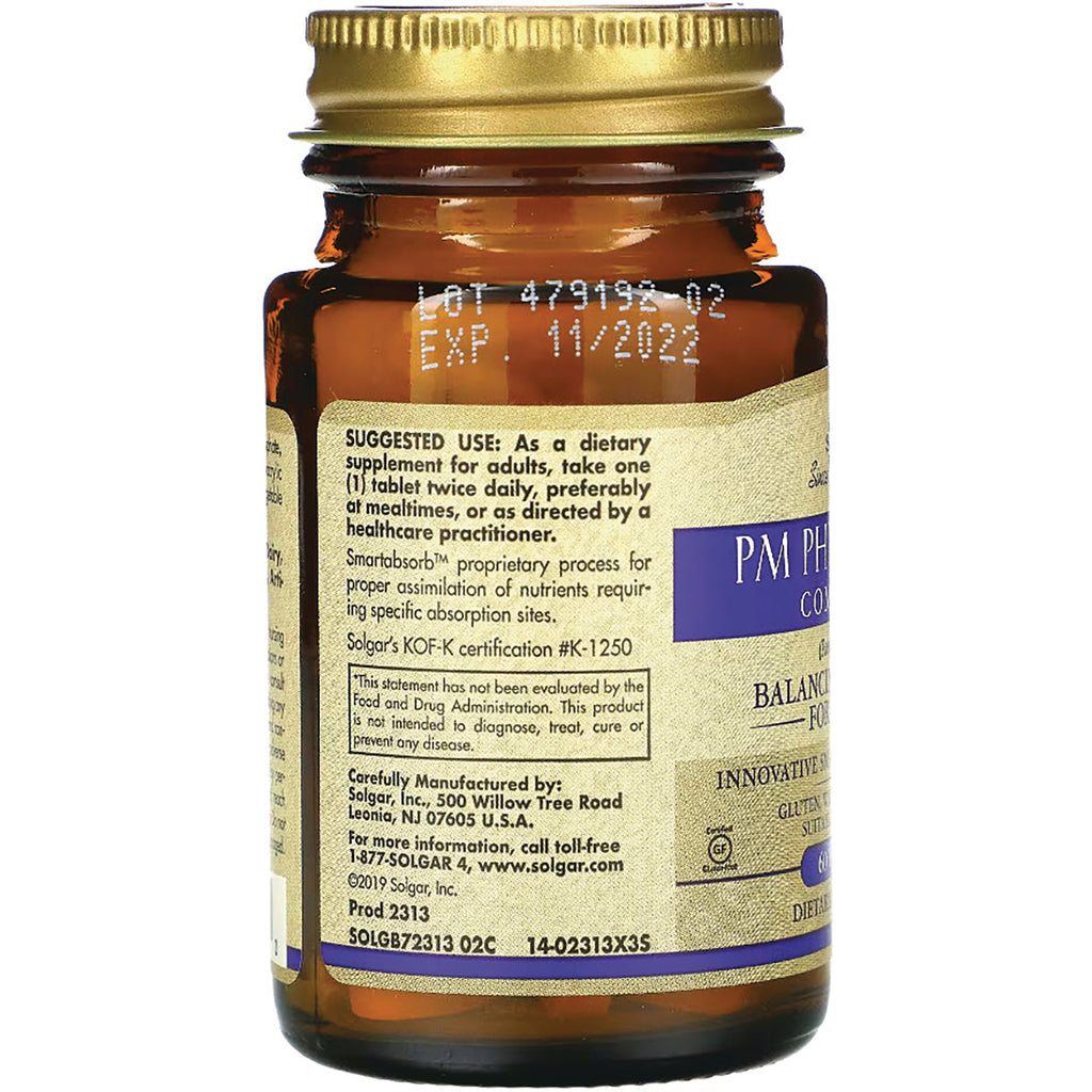 brown glass supplement bottle back label with suggested use, lot number and EXP 11/2022 - Thumbnail