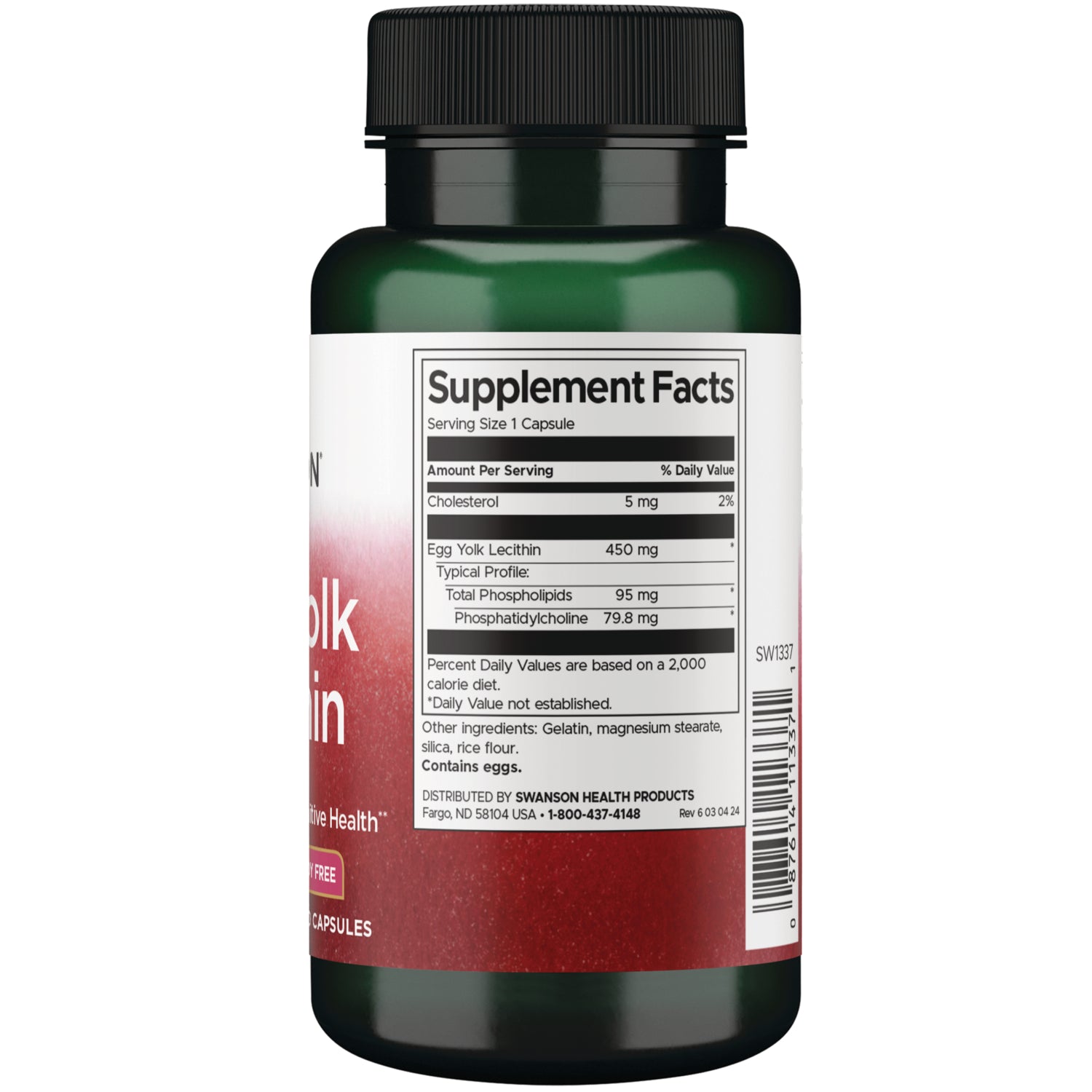 SW1337 | Back label with Supplement Facts