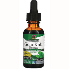 NAT038 | Nature's Answer Gotu Kola Extract amber dropper bottle labeled Healthy Immune Support gluten-free alcohol-free