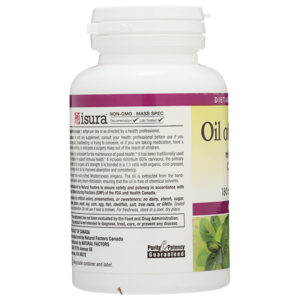 NFC181 | back label of white supplement bottle showing ingredient and safety text, Isura logo and Purity & Potency Guaranteed seal - Thumbnail