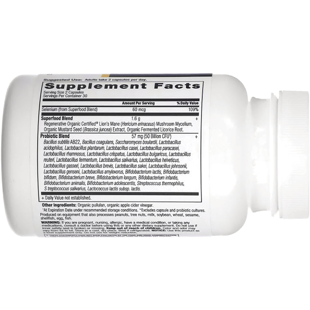 ATN119 | Back label showing Supplement Facts and ingredient list including Superfood Blend and Probiotic Blend - Thumbnail