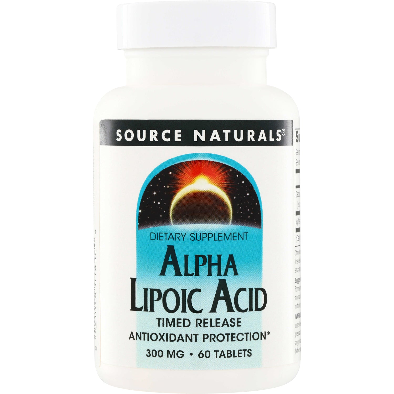 SN098 | Source Naturals Alpha Lipoic Acid timed release dietary supplement, 300 mg, 60 tablets