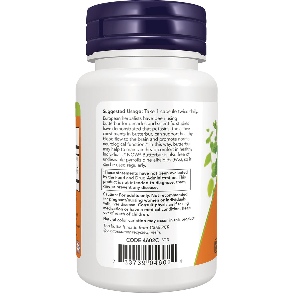 NWF531 | back label of white supplement bottle showing suggested usage text, caution box, and barcode - Thumbnail