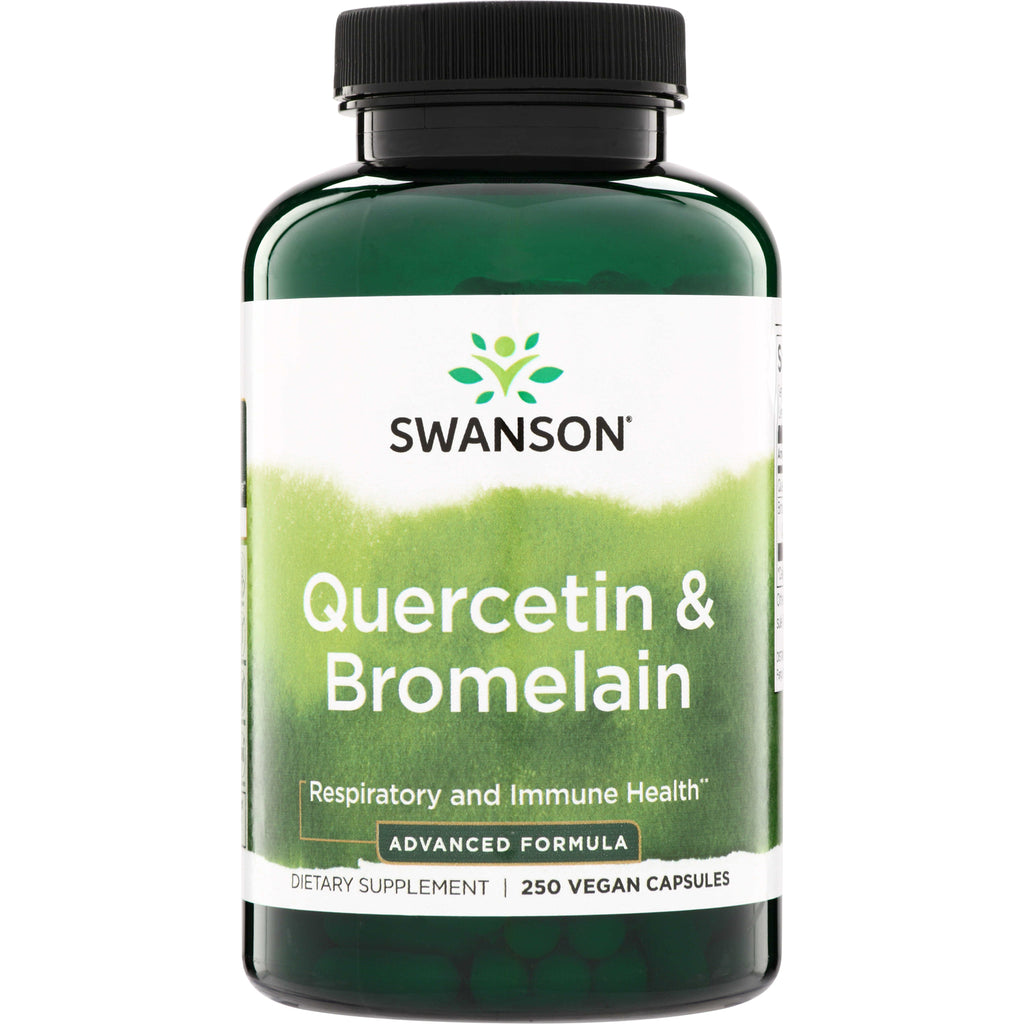 SW733 | Swanson Quercetin & Bromelain, Respiratory and Immune Health, Advanced Formula, 250 vegan capsules - Thumbnail
