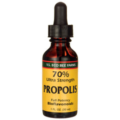 YS011 | Y.S. Eco Bee Farms Propolis 70% Ultra Strength dropper, 1 fl oz