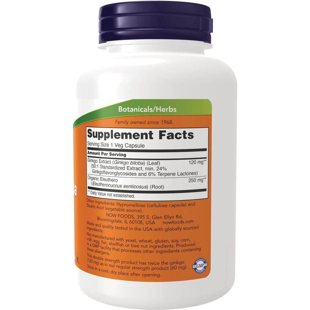 NWF1048 | Back of white supplement bottle showing Supplement Facts label and ingredient details, serving size 1 veg capsule - Thumbnail
