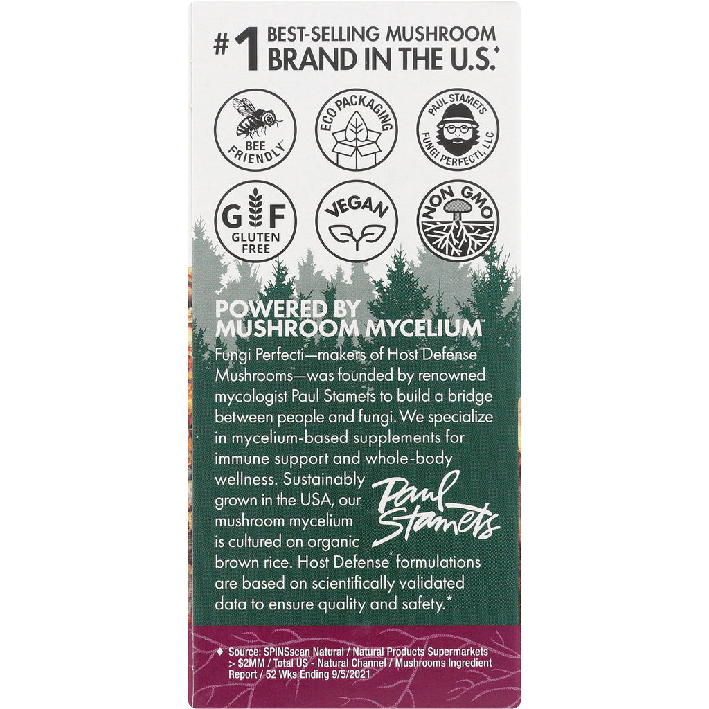 FUN007 | Back panel with certification icons and text Powered by Mushroom Mycelium and product description by Paul Stamets - Thumbnail