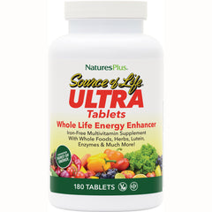 NTP106 | NaturesPlus Source of Life ULTRA Tablets bottle labeled Whole Life Energy Enhancer, 180 tablets