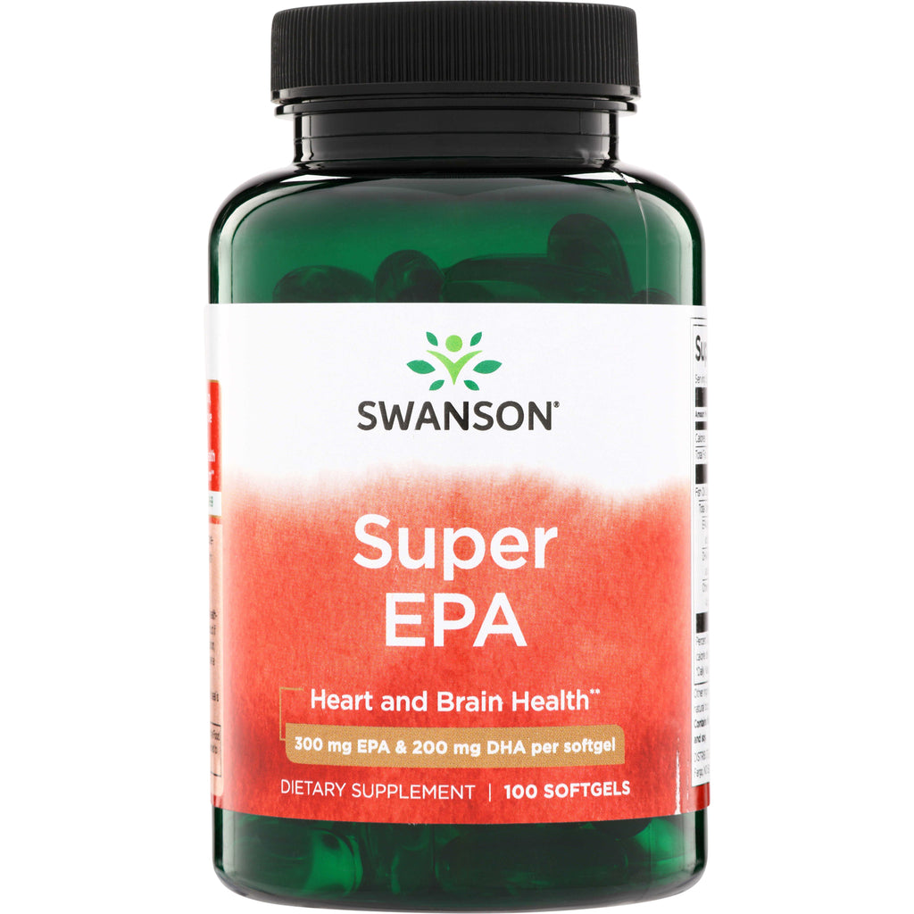 SWE098 | Swanson Super EPA, Heart and Brain Health, 300 mg EPA & 200 mg DHA per softgel, 100 softgels bottle - Thumbnail