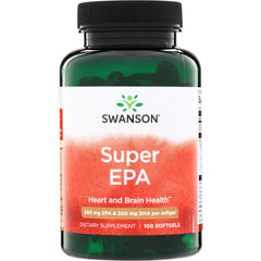 SWE098 | Swanson Super EPA, Heart and Brain Health, 300 mg EPA & 200 mg DHA per softgel, 100 softgels bottle