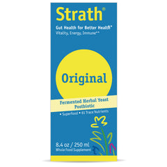 NAT416 | Strath Original fermented herbal yeast postbiotic front packaging 8.4 oz / 250 ml