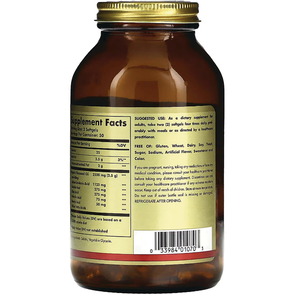 SLG279 | Back of amber supplement bottle showing supplement facts panel and barcode - Thumbnail