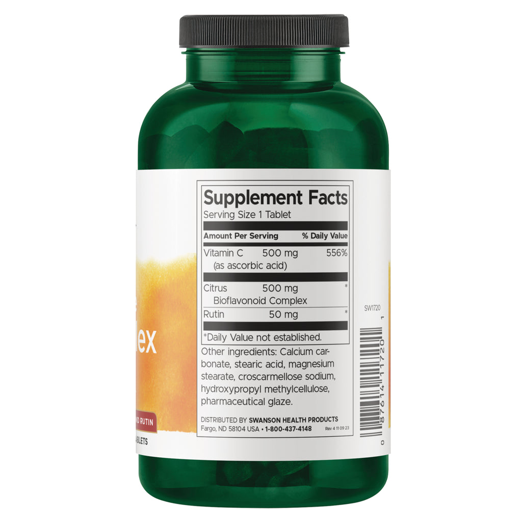 SW1720 | Back label with supplement facts and serving information - Thumbnail