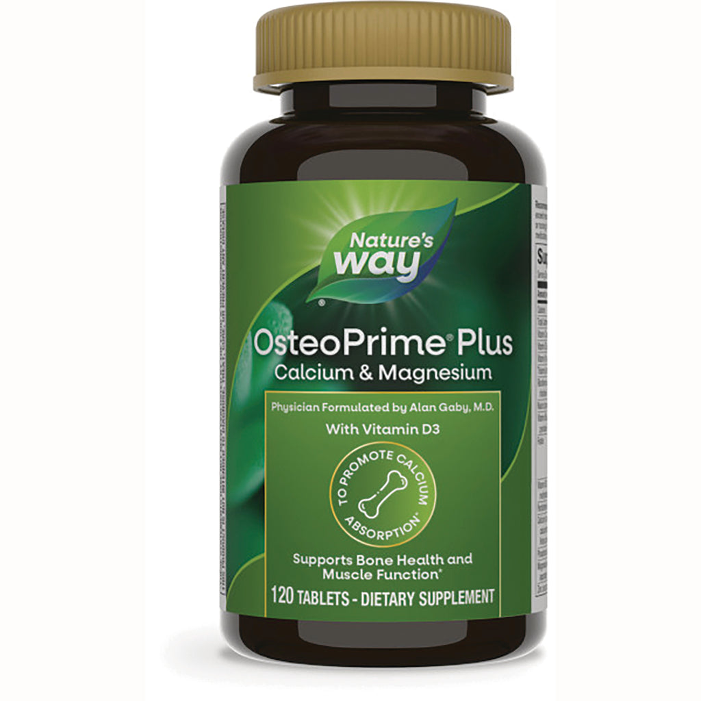 ET337 | Nature's Way OsteoPrime Plus Calcium & Magnesium 120 tablets dietary supplement bottle front label - Thumbnail