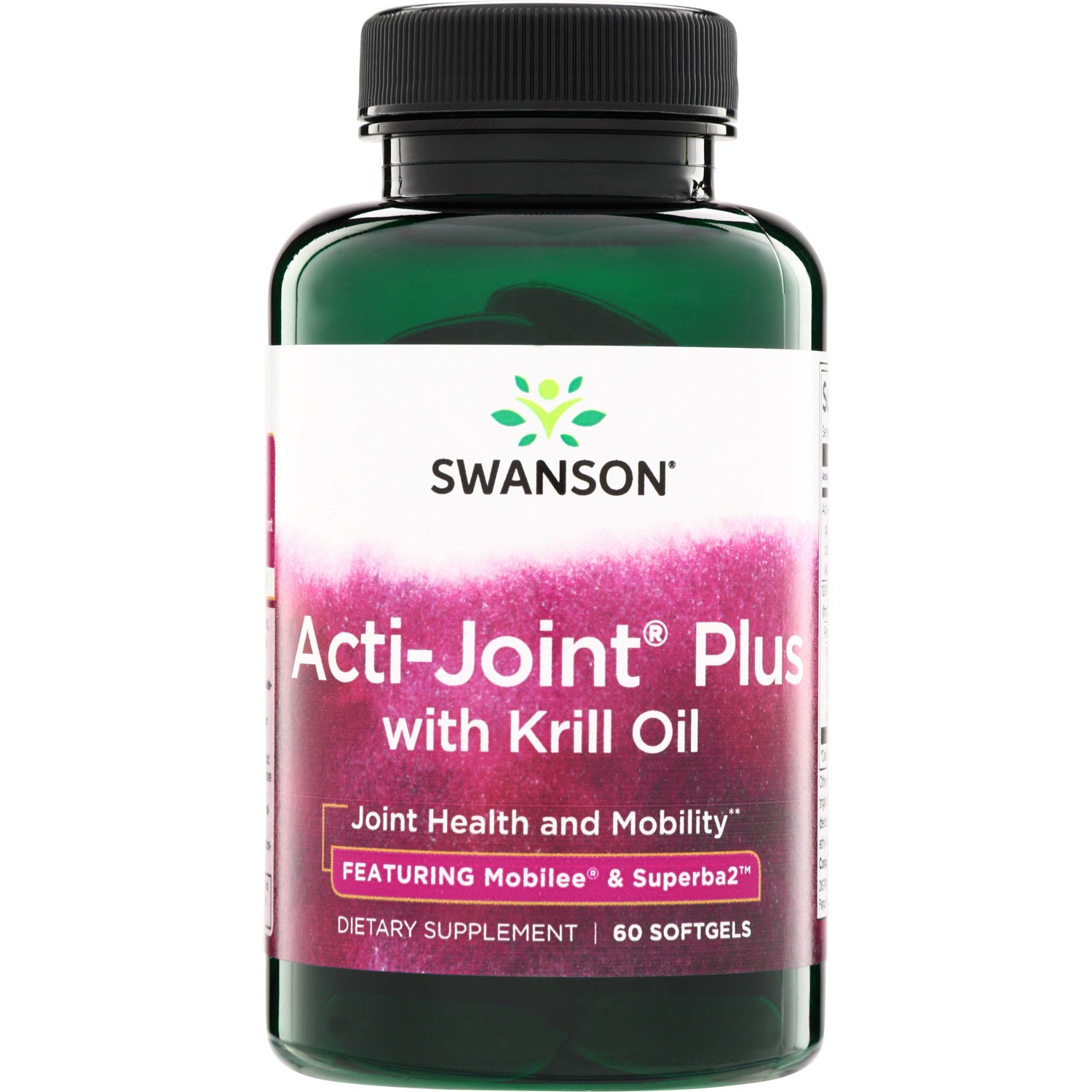 SWU1012 | Swanson Acti-Joint Plus with Krill Oil, Featuring Mobilee & Superba2, 60 softgels bottle front