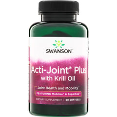 SWU1012 | Swanson Acti-Joint Plus with Krill Oil, Featuring Mobilee & Superba2, 60 softgels bottle front