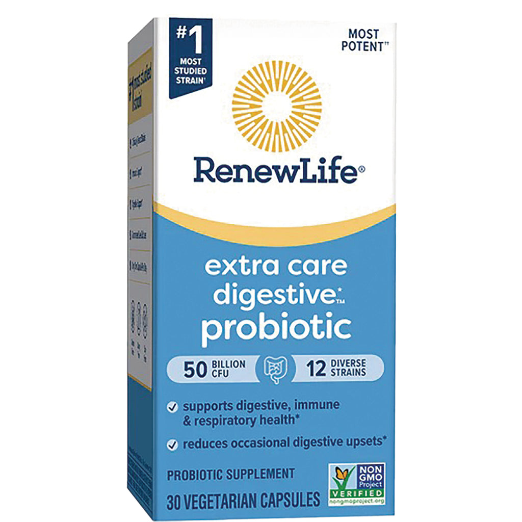 RNL231 | RenewLife Extra Care digestive probiotic box, 50 billion CFU, 30 vegetarian capsules - Thumbnail