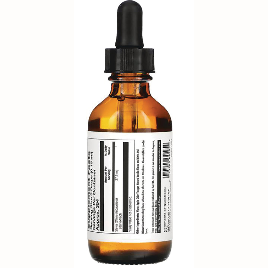 KL531 | Amber glass dropper bottle showing back label with supplement facts panel and barcode - Thumbnail