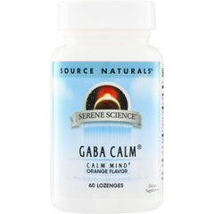 SN111 | Source Naturals Serene Science GABA Calm, Calm Mind, Orange Flavor, 60 lozenges