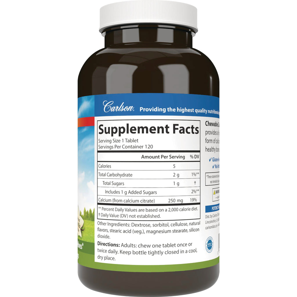 CSN040 | back of brown supplement bottle showing Supplement Facts panel, nutrition facts and directions - Thumbnail