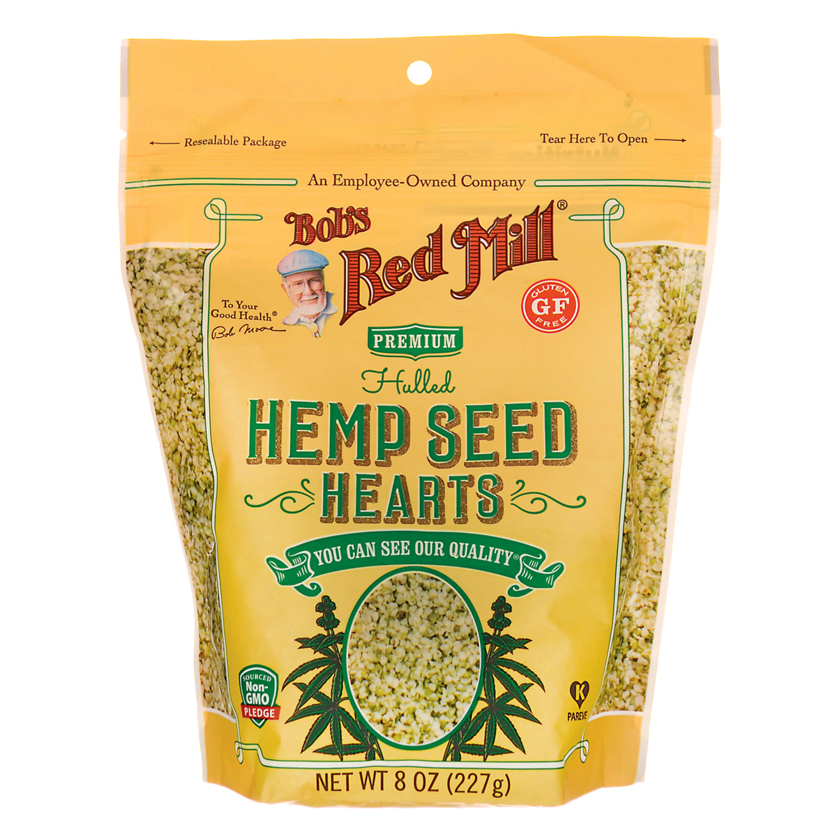 BOB256 | Bob's Red Mill hulled Hemp Seed Hearts resealable 8 oz package