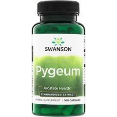 SW962 | Swanson Pygeum standardized extract, Prostate Health, herbal supplement, 100 capsules bottle front