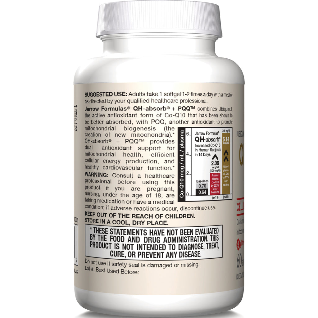 JR349 | Back label of supplement bottle showing suggested use, warnings, FDA disclaimer box and a small infographic - Thumbnail