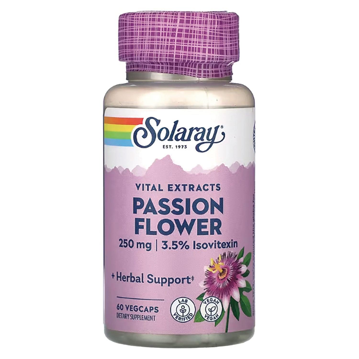 SLR391 | Solaray Vital Extracts Passion Flower 250 mg, 60 VegCaps