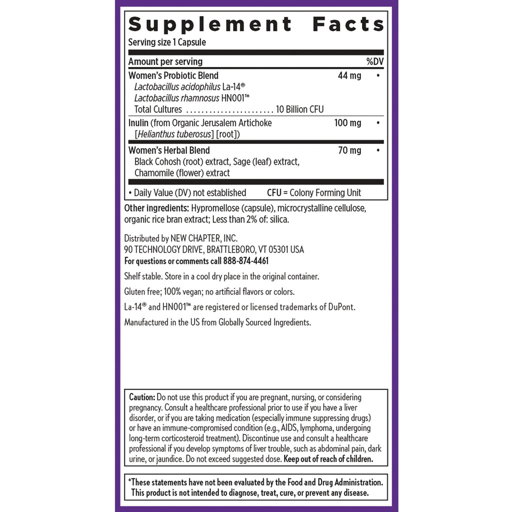 NWC396 | Supplement facts back label showing serving size, ingredients, distributor details, and caution - Thumbnail