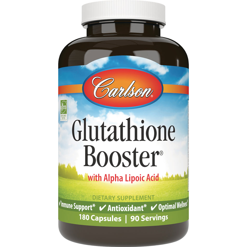 CSN207 | Carlson Glutathione Booster dietary supplement bottle with Alpha Lipoic Acid, 180 capsules, 90 servings - Thumbnail