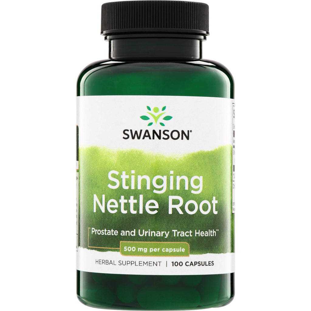 SW968 | Swanson Stinging Nettle Root, Prostate and Urinary Tract Health, 500 mg per capsule, 100 capsules bottle - Thumbnail