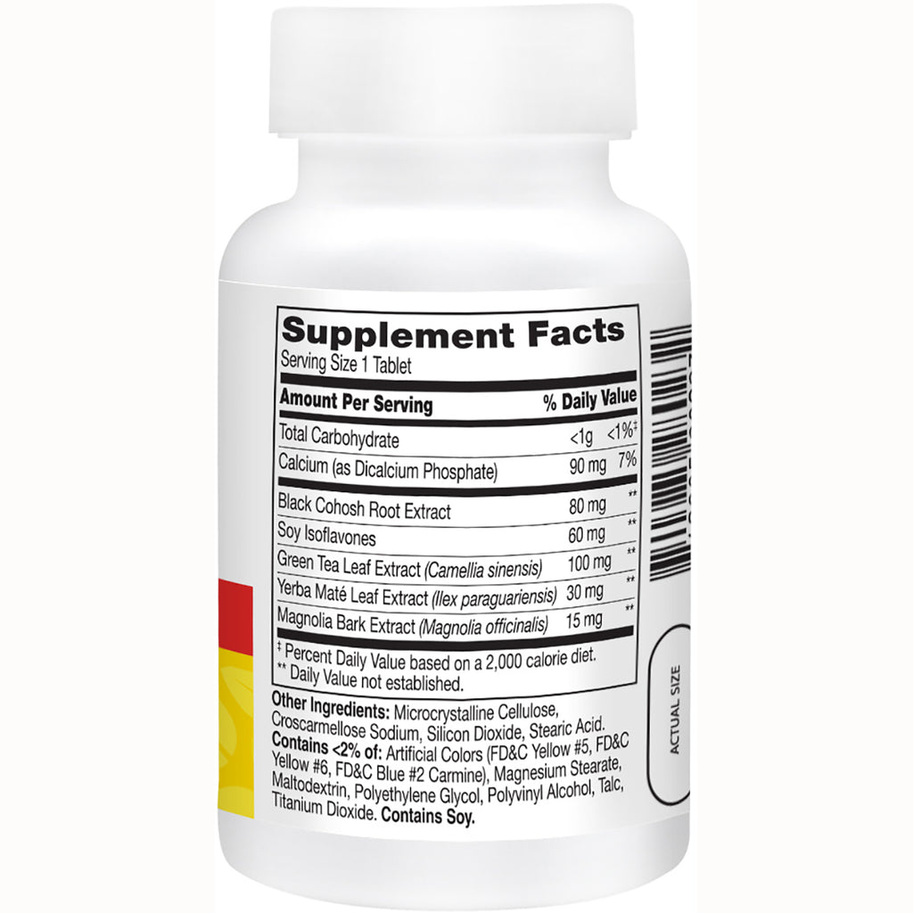 CNT275 | Back of white supplement bottle showing Supplement Facts panel and ingredients list including Contains Soy - Thumbnail