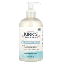 KIR019 | Kirk's hydrating hand wash pump bottle, fragrance free, 12 fl oz