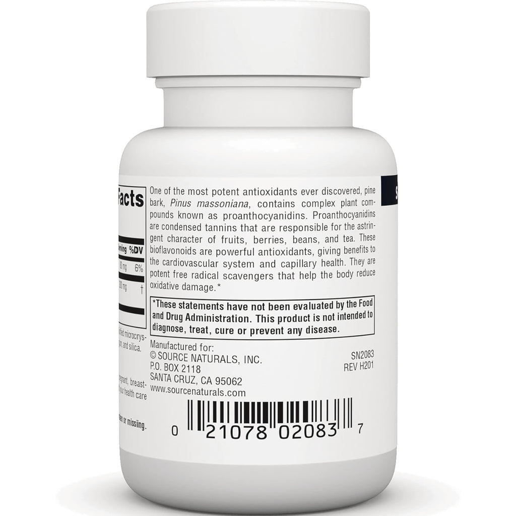 SN516 | Supplement bottle back label with directions, warnings, and barcode - Thumbnail