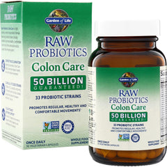 GLF152 | Garden of Life RAW Probiotics Colon Care 50 Billion Guaranteed, 30 vegetarian capsules