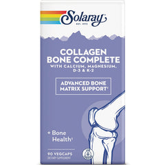 SLR447 | Solaray Collagen Bone Complete with calcium, magnesium, D-3 & K-2, 90 vegcaps