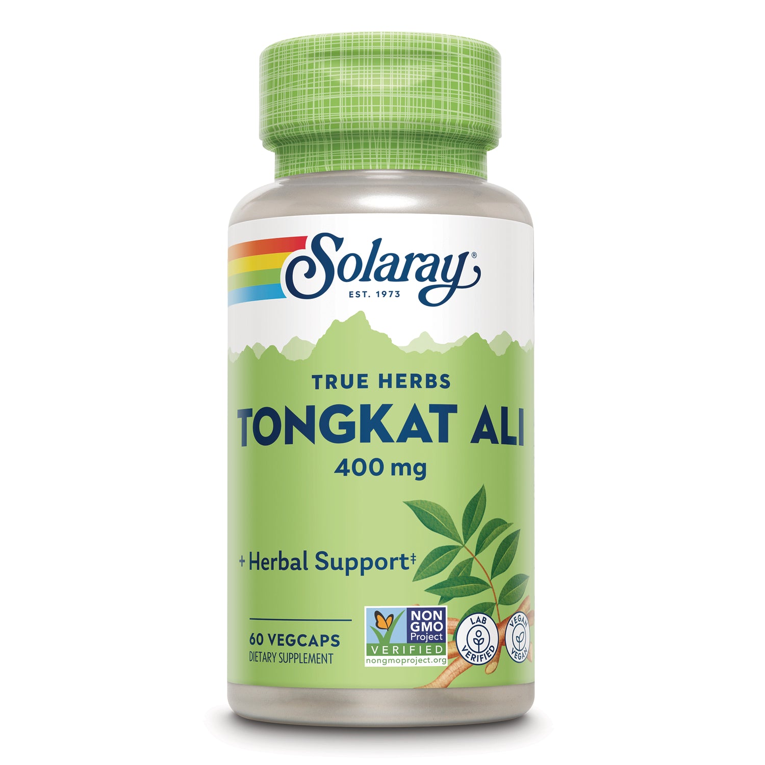 SLR503 | Solaray Tongkat Ali 400 mg supplement bottle, 60 vegcaps, front label