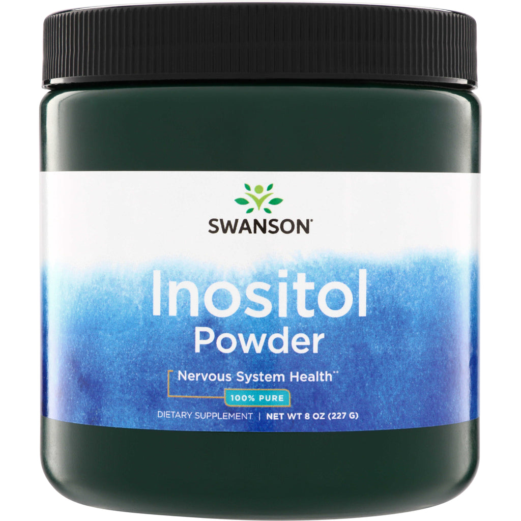SW1164 | Swanson Inositol Powder supplement front label, Nervous System Health, 100% Pure, 8 oz (227 g) - Thumbnail