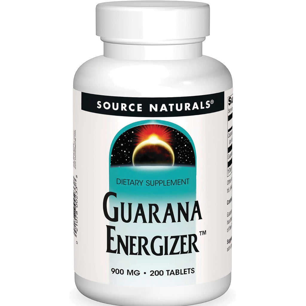 SN616 | Source Naturals Guarana Energizer dietary supplement, 900 mg, 200 tablets - Thumbnail