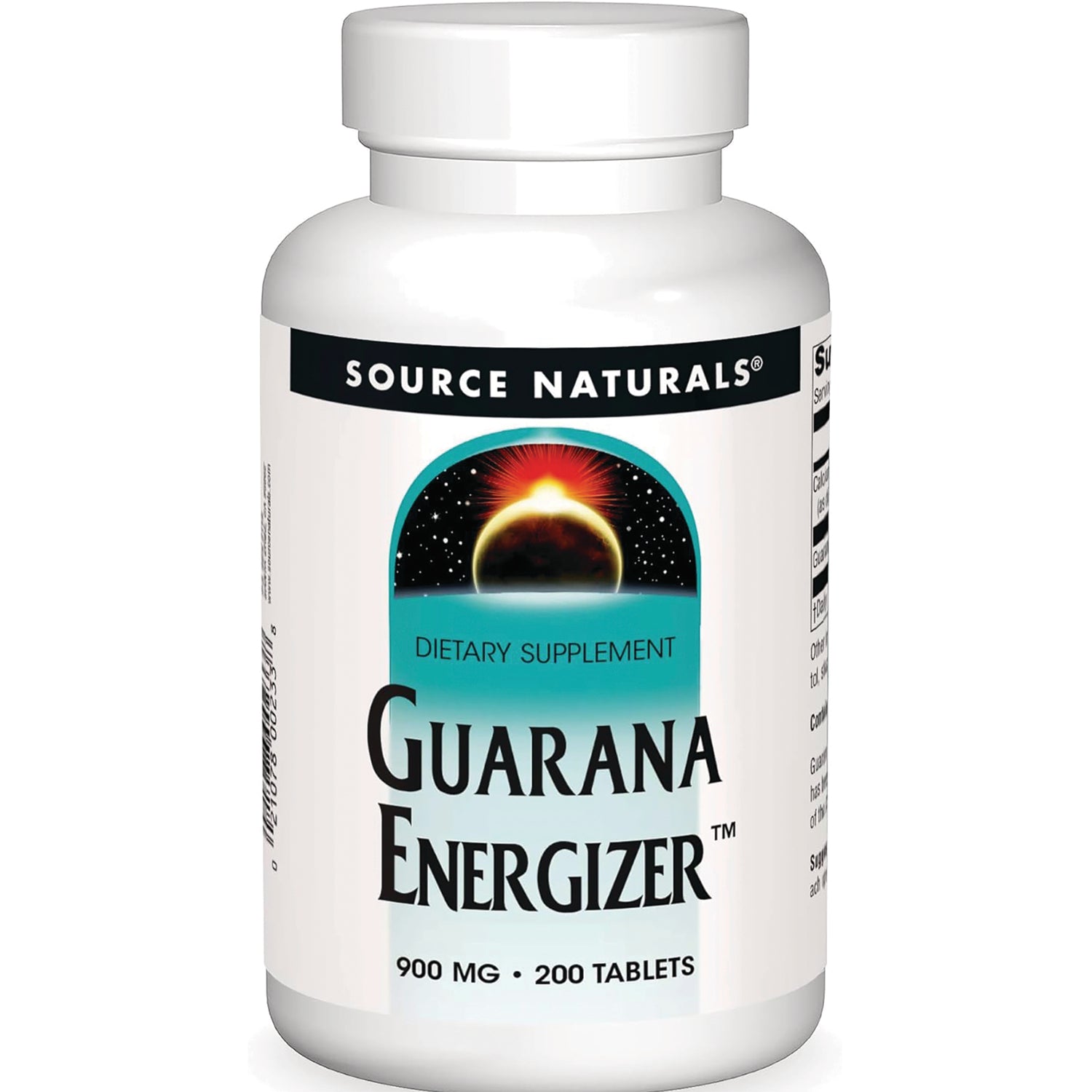 SN616 | Source Naturals Guarana Energizer dietary supplement, 900 mg, 200 tablets