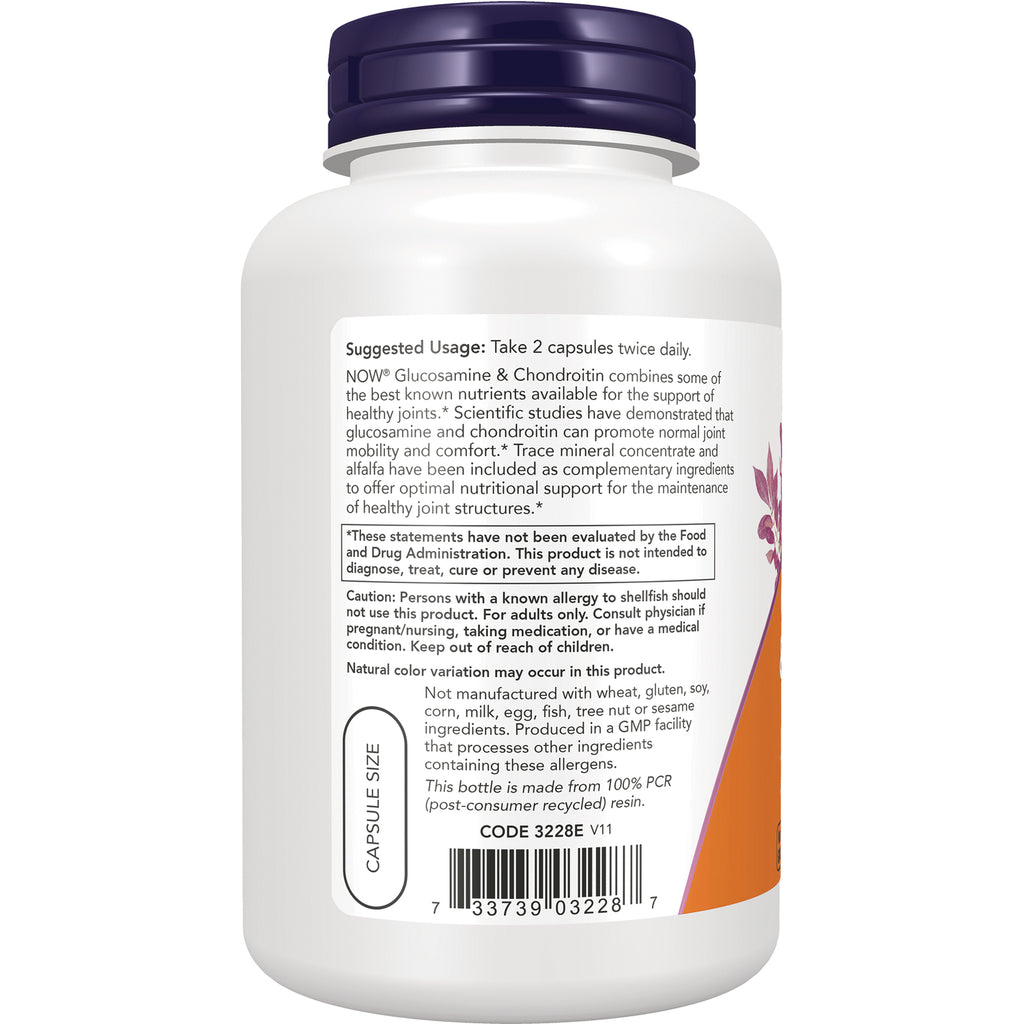 NWF310 | Back of white supplement bottle showing suggested usage, caution text, capsule size icon and barcode - Thumbnail