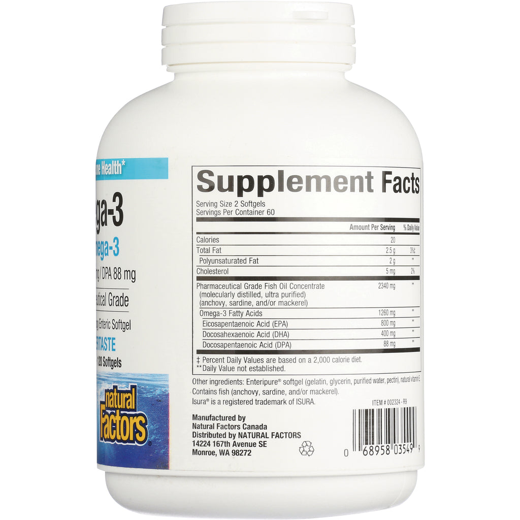 NFC034 | Supplement Facts panel and ingredient text on back of white supplement bottle with barcode - Thumbnail