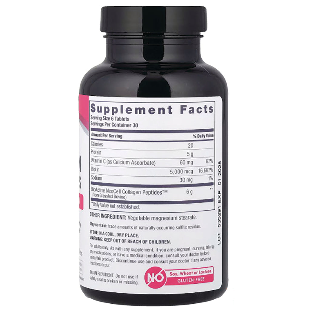 NEC032 | Back of dark supplement bottle showing Supplement Facts label and ingredient information - Thumbnail