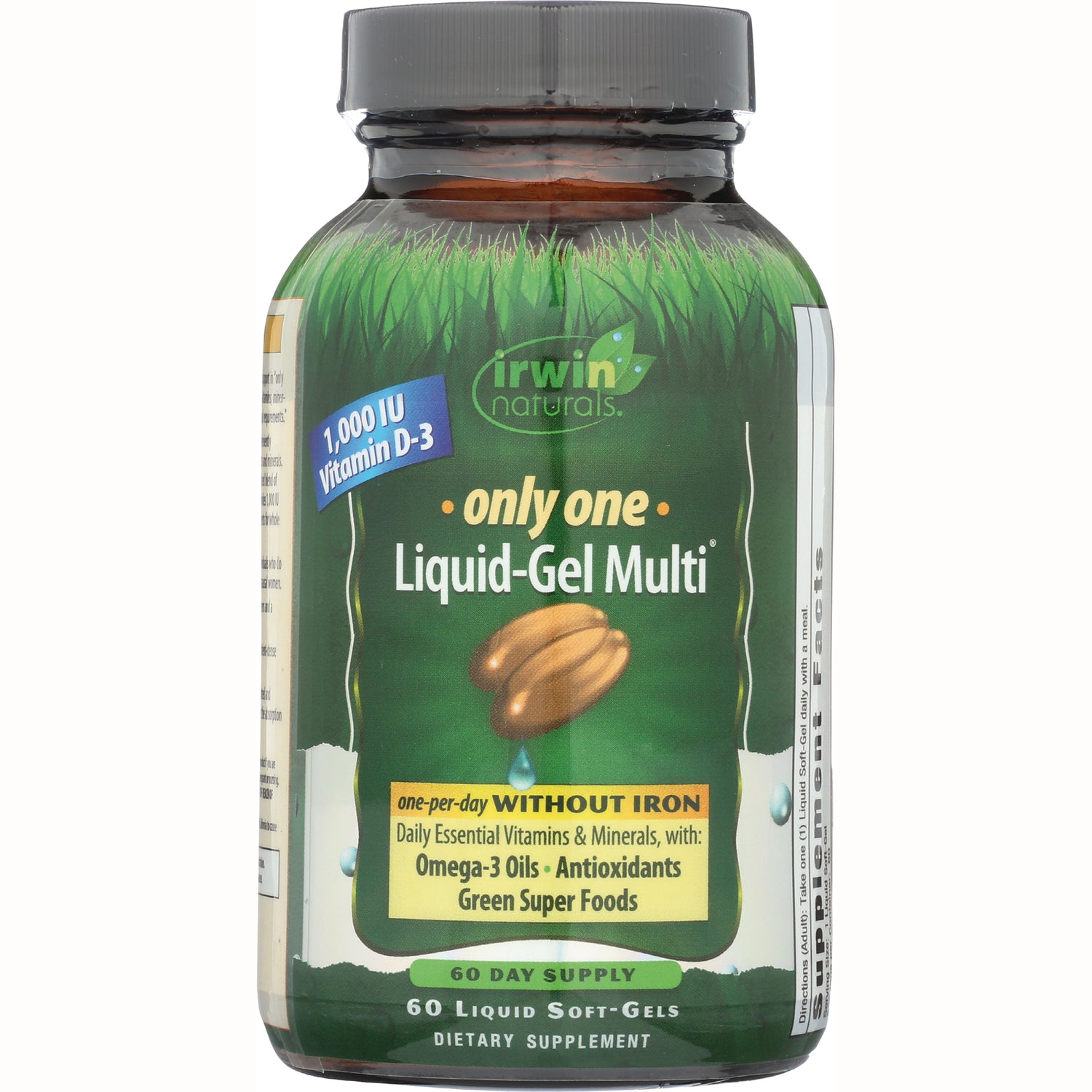 IR086 | Irwin Naturals only one Liquid-Gel Multi bottle without iron, 60 liquid soft-gels